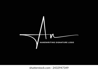 AN initials Handwriting signature logo. AN Hand drawn Calligraphy lettering Vector. AN letter real estate, beauty, photography letter logo design.