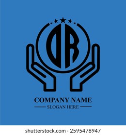 OR initials held within hands, symbolizing trust and protection. The circle represents unity, while stars highlight excellence and ambition.