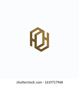 Initials HH or AH. Logotype for architect real estate company.