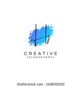 Initials Hj Logo Creative Template Sign Vector