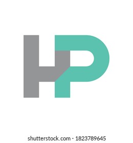 initials HP logo design for business