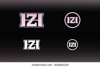 Initials HZ logo with a bright color is suitable for E sports teams and others