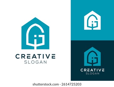 Initials IG or i and g with shovel logo design for garden or yard