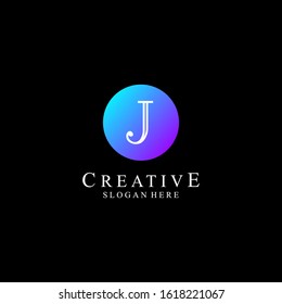 Initials J Logo Creative Template Sign Vector