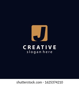 Initials J Logo Creative Template Sign Vector