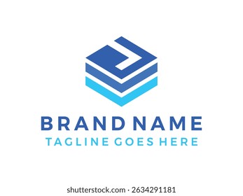 Initials J logo, high tech symbol, isolated on transparent background	