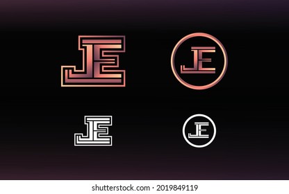 Initials JE logo with a bright color is suitable for E sports teams and others