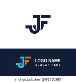 initials JF logo design for business.