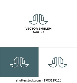 Abstrakte Initialen des JJ-Logos Vektorsymbol
