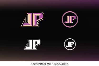 Das JP-Logo mit leuchtender Farbe eignet sich für E-Sportteams und andere