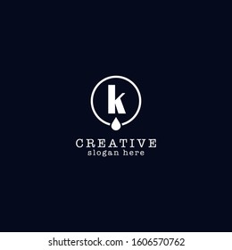 Initials K Logo Creative Template Sign Vector