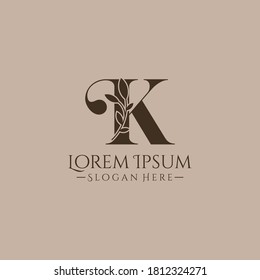 Initials K Logo Creative Template Sign Vector