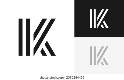 Initials K logo design. Initial letter logo design vector
