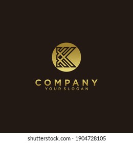 Initials k logo with a golden style color modern concept for the company Premium Vector. part 3