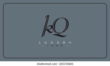 Initials K Q creative luxury monogram logo design, Creative letter k and letter q icon.