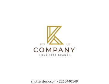 Initials K simple elegant logo design. Initial symbol for corporate business identity. Alphabet vector element