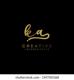 Initials Ka Logo Creative Template Sign Vector