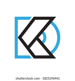 initials KD logo design for business