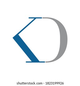 initials KD logo design for business
