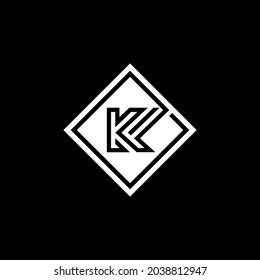 initials KF A simple flat vector design