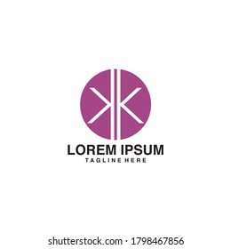 Initials K&K Logo Vector Illustration Icon