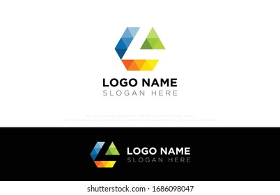 Initials L logo design vector