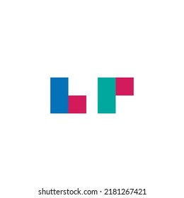 initials L and R full color  design inspiration