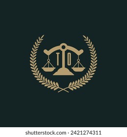 TO initials for law firm logo icon design vector image