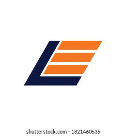 initials LE logo design for company