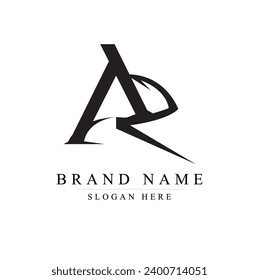initials letter AB logo design vector illustration template, Initial letter AR logo	
