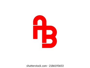 Initials Letter AB Logo simple design
