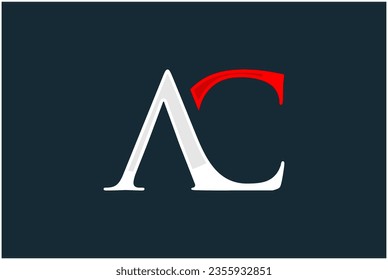 Initials letter AC logo design vector illustration. Letter AC suitable for business and consulting company logos