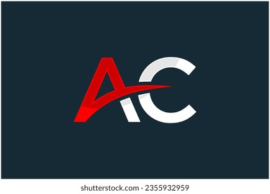 Initials letter AC logo design vector illustration. Letter AC suitable for business and consulting company logos