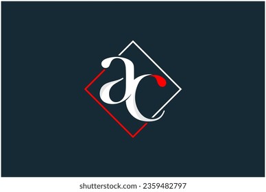 Ilustración vectorial de diseño del logotipo AC de letras iniciales. Carta AC adecuada para logotipos de empresas y empresas de consultoría