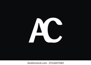 Initials letter AC logo design vector illustration. Letter AC suitable for business and consulting company logos