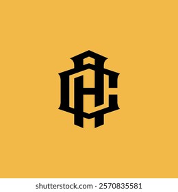 Initials letter AC logo design vector illustration. CA Monochrome Logo Design