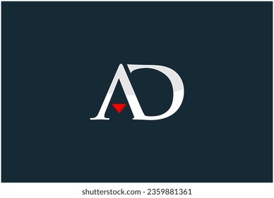 Initials letter AD logo design vector illustration. Letter AD suitable for business and consulting company logos