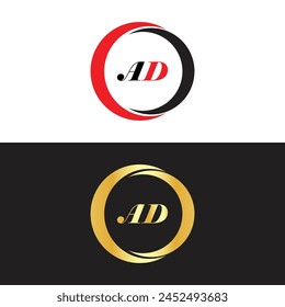 Initialen Buchstabe AD Logo Design Vektorillustration. Werbebrief passend für Logos von Unternehmen und Beratungsfirmen