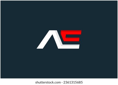 Initials letter AE logo design vector illustration. Letter AE suitable for business and consulting company logos.%09