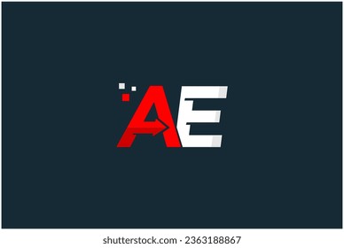 Initials letter AE logo design vector illustration. Letter AE suitable for business and consulting company logos