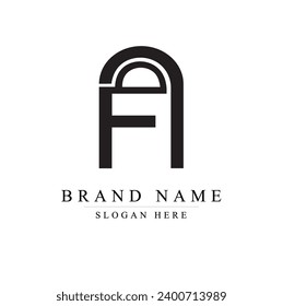 Buchstaben AF Logo-Design Vektorgrafik-Vorlage, Anfangsbuchstabe FA-Logo,	
