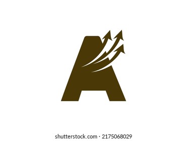 Initial Letter A Arrow Logo einzigartiges Design