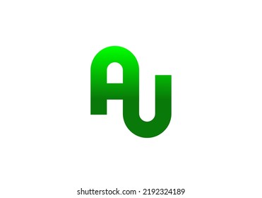 Initial Letter AU Logo-Design für Firmenlogo