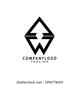 Letra original AW, A y W. Resumen de diseño del logotipo del monograma. Diseño de logotipo premium para marca corporativa moderna, negocios, marca, industrial, tecnología, icono web, etc. Diseño de identidad sencillo y elegante