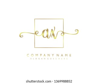 initials letter AX handwriting logo vector template