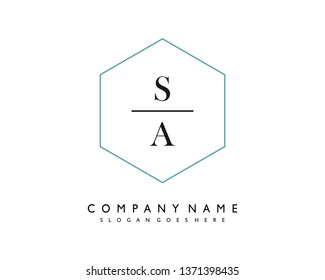 initials letter AZ handwriting logo vector template