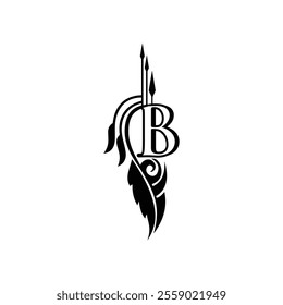 initials letter b logo and barnding