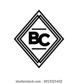Initialen des Buchstaben BC Monogramm-Logo auf weißem Hintergrund