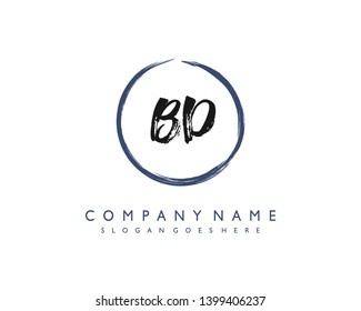 initials letter BD handwriting logo vector template