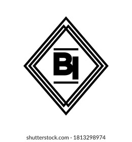 letra inicial logotipo de BI monograma sobre fondo blanco